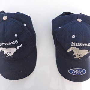 ONE vintage Ford Mustang ballcap hat blue baseball cap men's